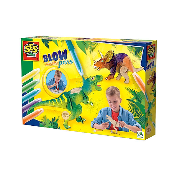 SES Creative Airbrush-Set DINOS in bunt