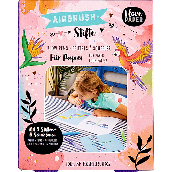 Die Spiegelburg Airbrush-Stifte I LOVE PAPER für Papier