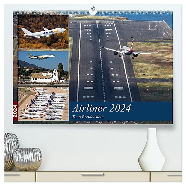 Airliner 2024 (hochwertiger Premium Wandkalender 2024 DIN A2 quer), Kunstdruck in Hochglanz, Timo Breidenstein