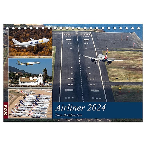 Airliner 2024 (Tischkalender 2024 DIN A5 quer), CALVENDO Monatskalender, Timo Breidenstein
