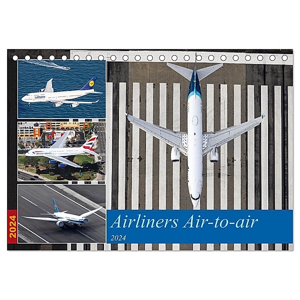 Airliners Air-to-air (Tischkalender 2024 DIN A5 quer), CALVENDO Monatskalender, Timo Breidenstein