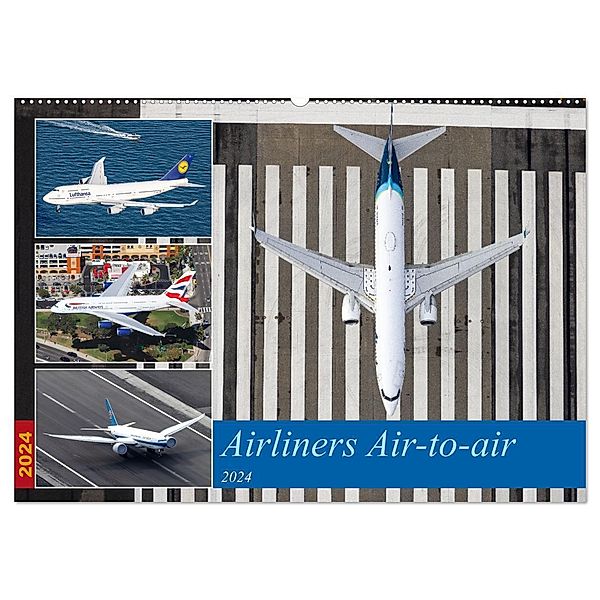 Airliners Air-to-air (Wandkalender 2024 DIN A2 quer), CALVENDO Monatskalender, Timo Breidenstein