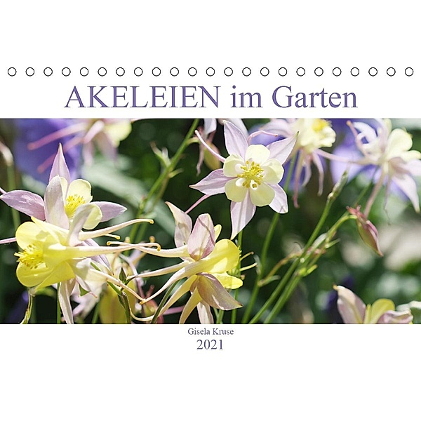 Akeleien im Garten (Tischkalender 2021 DIN A5 quer), Gisela Kruse