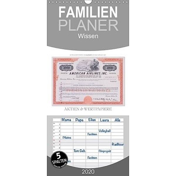 Aktien & Wertpapiere - Familienplaner hoch (Wandkalender 2020 , 21 cm x 45 cm, hoch), Ingo Gerlach