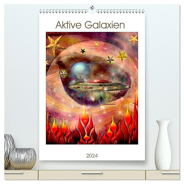 Aktive Galaxien (hochwertiger Premium Wandkalender 2024 DIN A2 hoch), Kunstdruck in Hochglanz, Vera Laake Photos & Art