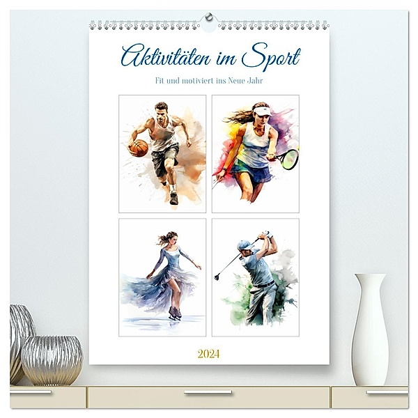 Aktivitäten im Sport (hochwertiger Premium Wandkalender 2024 DIN A2 hoch), Kunstdruck in Hochglanz, Calvendo, Steffen Gierok-Latniak