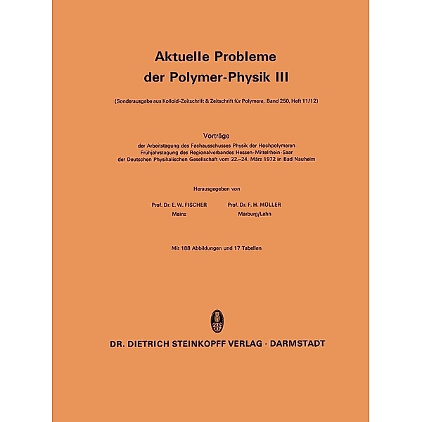 Aktuelle Probleme der Polymer-Physik III / Aktuelle Probleme der Polymer-Physik Bd.3