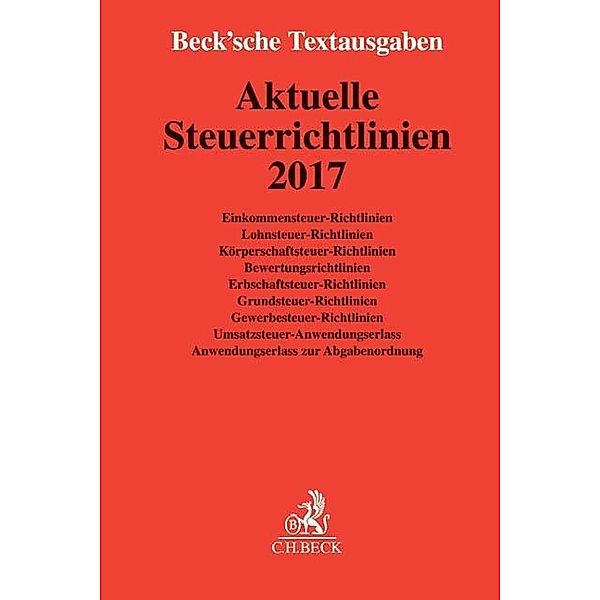 Aktuelle Steuerrichtlinien 2017