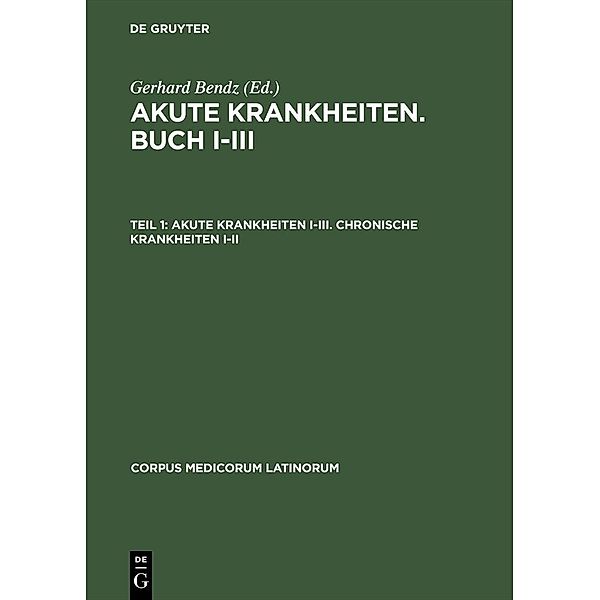 Akute Krankheiten I-III. Chronische Krankheiten I-II