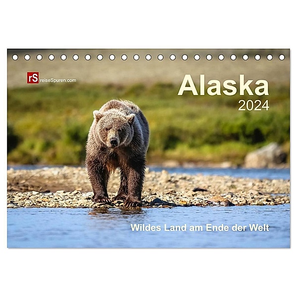 Alaska 2024 Wildes Land am Ende der Welt (Tischkalender 2024 DIN A5 quer), CALVENDO Monatskalender, Uwe Bergwitz
