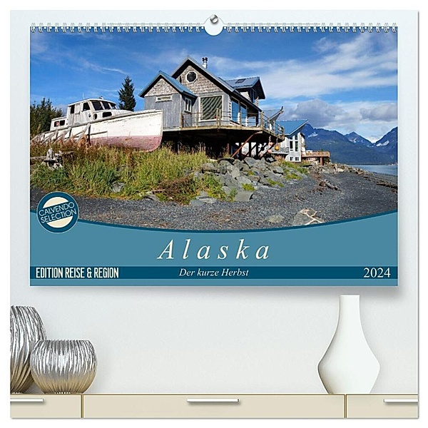 Alaska - der kurze Herbst (hochwertiger Premium Wandkalender 2024 DIN A2 quer), Kunstdruck in Hochglanz, Flori0