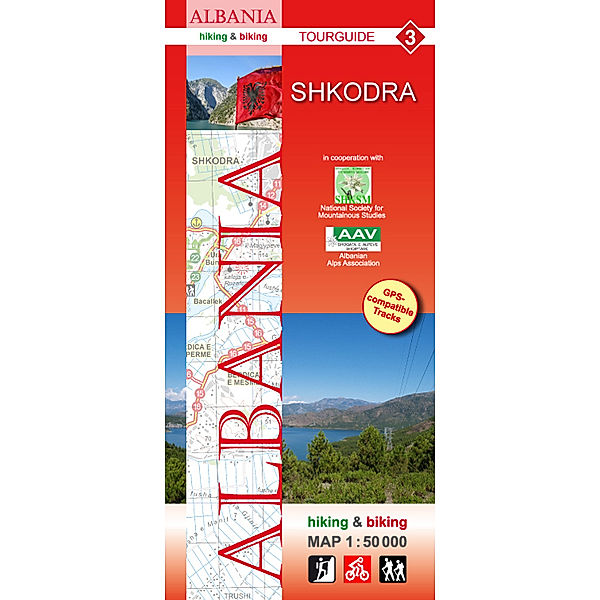 Albania hiking & biking -  Shkodra, Huber Kartographie Gmbh