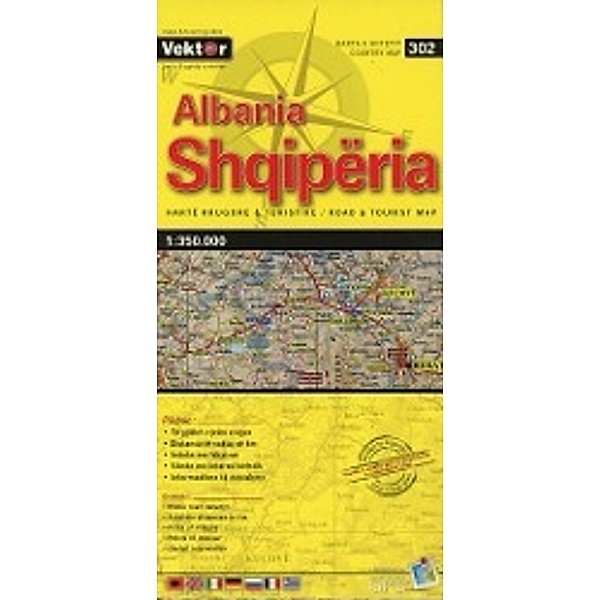 Albanien Strassenkarte 1 : 350 000  GPS