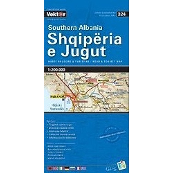 Albanien Süd Straßenkarte 1 : 200 000 GPS