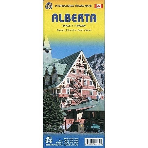 Alberta / British ColumbiaTravel Road Map