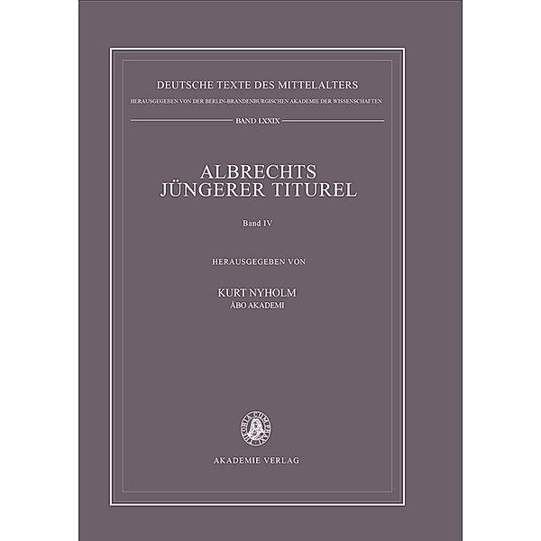 Albrechts Jüngerer Titurel.Bd.4