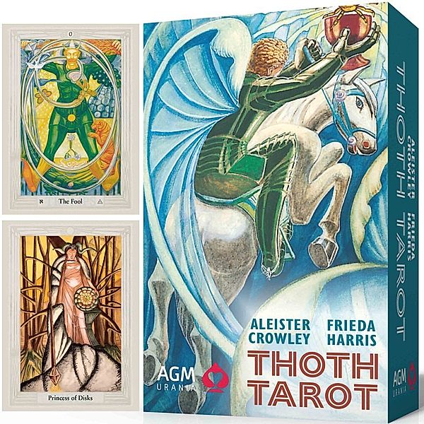 Aleister Crowley Thoth Tarot (Deluxe Edition, English, GB), m. 1 Buch, m. 78 Beilage, 2 Teile, Aleister Crowley, Frieda Harris
