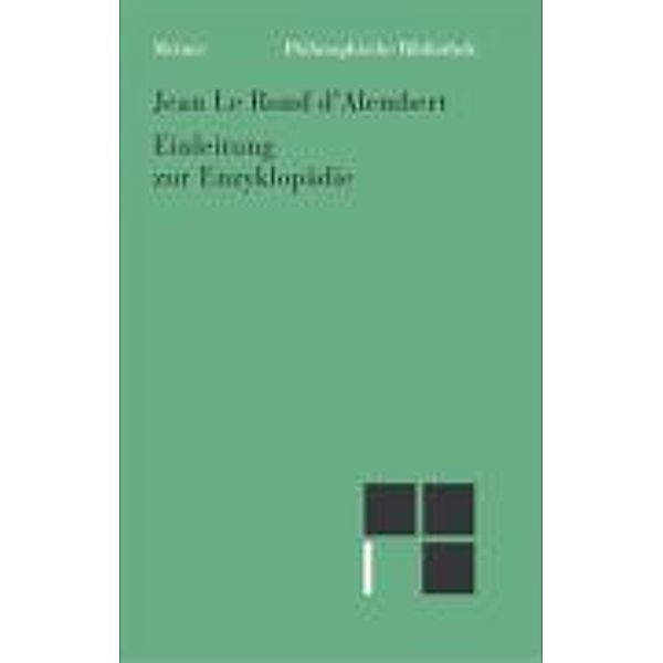 Alembert: Einl. zur Enzyklopaedie, Jean LeRond d' Alembert