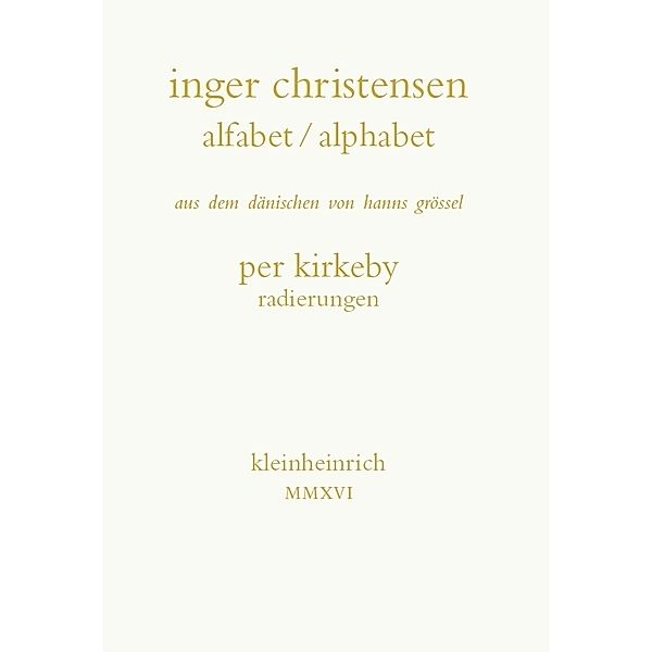 alfabet / alphabet, Inger Christensen