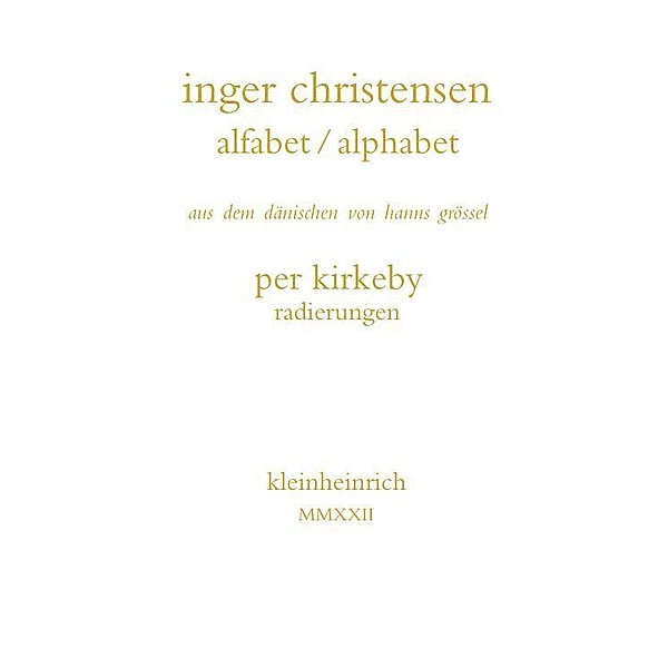 alfabet / alphabet, Inger Christensen