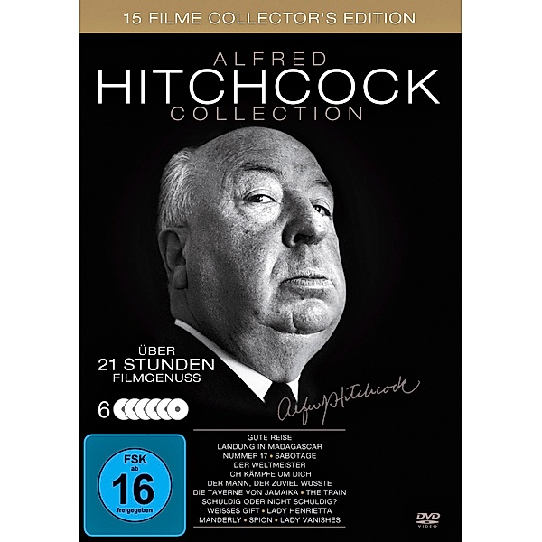 Alfred Hitchcock Collection, 6 DVDs, Gregory Peck, Ingrid Bergman, Peter Lorre
