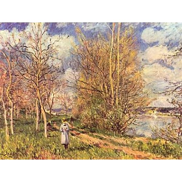 Alfred Sisley - Die kleinen Wiesen im Frühling, By - 100 Teile (Puzzle)