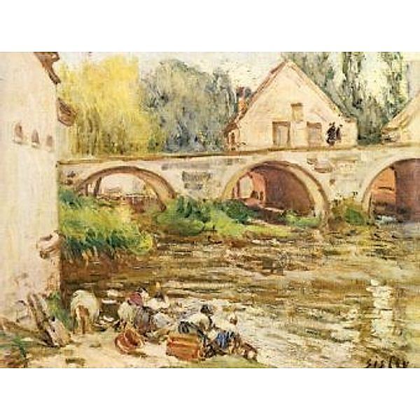 Alfred Sisley - Die Wäscherinnen von Moret - 100 Teile (Puzzle)