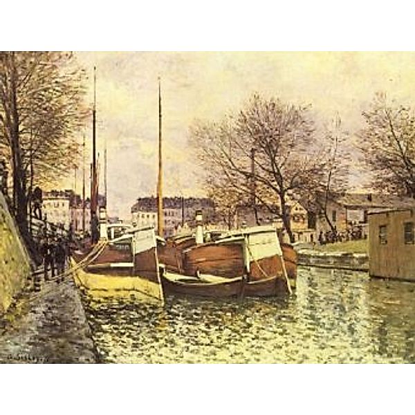 Alfred Sisley - Kähne auf dem Kanal Saint-Martin in Paris - 1.000 Teile (Puzzle)