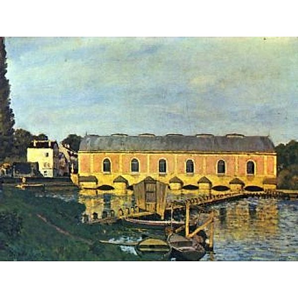 Alfred Sisley - Maschienenhaus der Pumpe in Marly - 1.000 Teile (Puzzle)