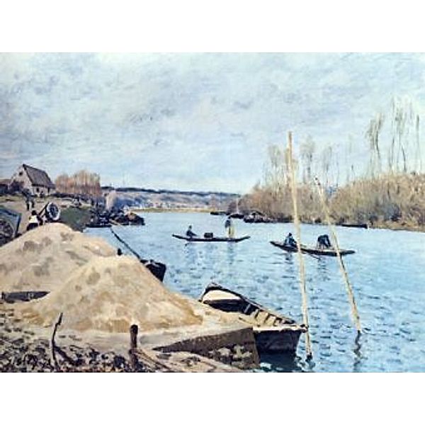 Alfred Sisley - Seine bei Port Marly, Mit dem Sandhaufen - 2.000 Teile (Puzzle)