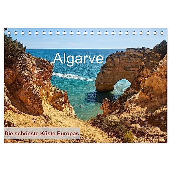 Algarve - Die schönste Küste Europas (Tischkalender 2025 DIN A5 quer), CALVENDO Monatskalender, Calvendo, Jakob Otto