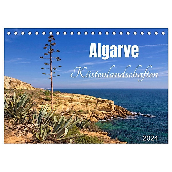 Algarve - Küstenlandschaften (Tischkalender 2024 DIN A5 quer), CALVENDO Monatskalender, Klaus Kolfenbach