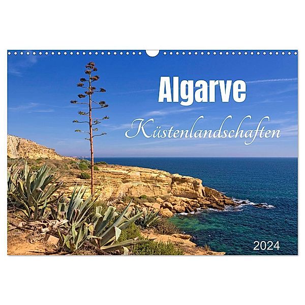 Algarve - Küstenlandschaften (Wandkalender 2024 DIN A3 quer), CALVENDO Monatskalender, Klaus Kolfenbach