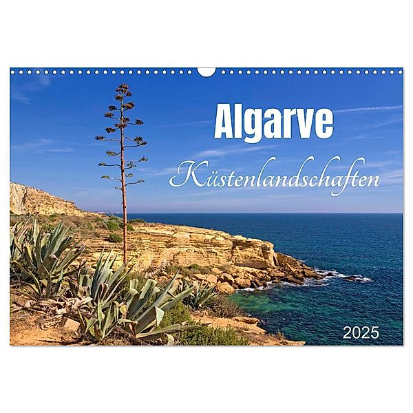 Algarve - Küstenlandschaften (Wandkalender 2025 DIN A3 quer), CALVENDO Monatskalender, Calvendo, Klaus Kolfenbach