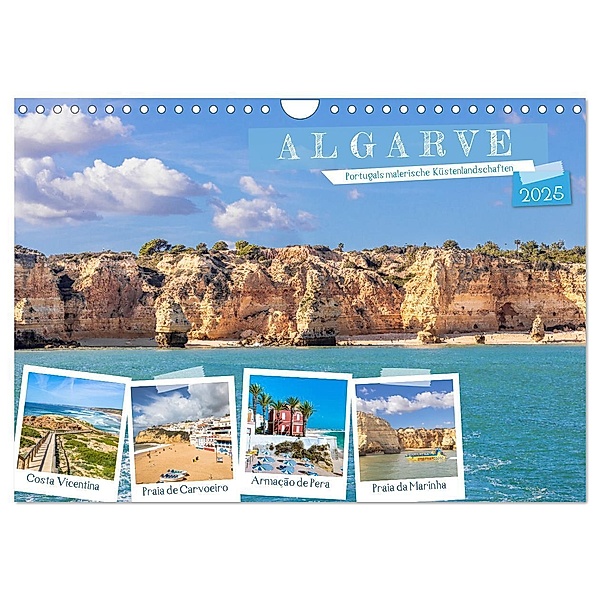 Algarve - Portugals malerische Küstenlandschaften (Wandkalender 2025 DIN A4 quer), CALVENDO Monatskalender, Calvendo, Dieter Meyer