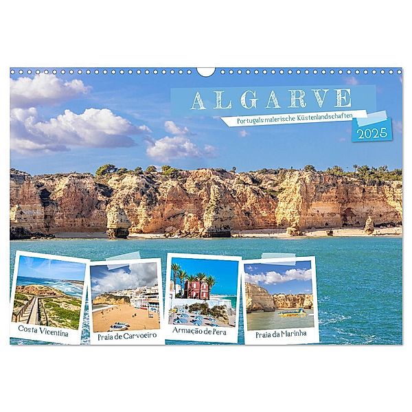 Algarve - Portugals malerische Küstenlandschaften (Wandkalender 2025 DIN A3 quer), CALVENDO Monatskalender, Calvendo, Dieter Meyer