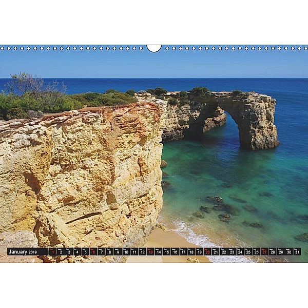 Algarve - The most beautiful European coast (Wall Calendar 2019 DIN A3 Landscape), LianeM