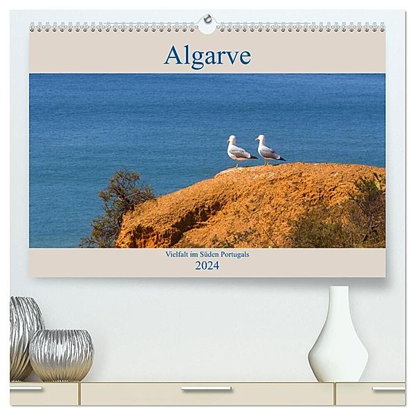 Algarve - Vielfalt im Süden Portugals (hochwertiger Premium Wandkalender 2024 DIN A2 quer), Kunstdruck in Hochglanz, Werner Rebel - we're photography