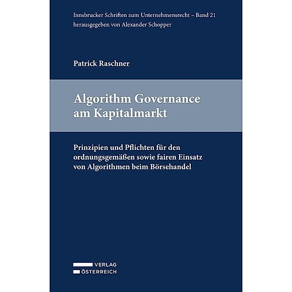 Algorithm Governance am Kapitalmarkt, Patrick Raschner