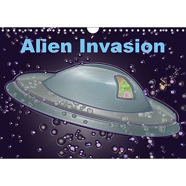 Alien Invasion (Wandkalender immerwährend DIN A4 quer), Elisabeth Stanzer