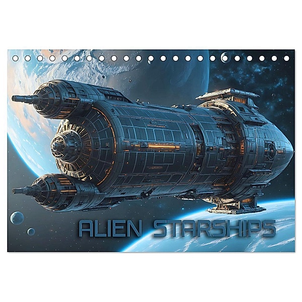 Alien Starships (Tischkalender 2024 DIN A5 quer), CALVENDO Monatskalender, Calvendo, Renate Utz