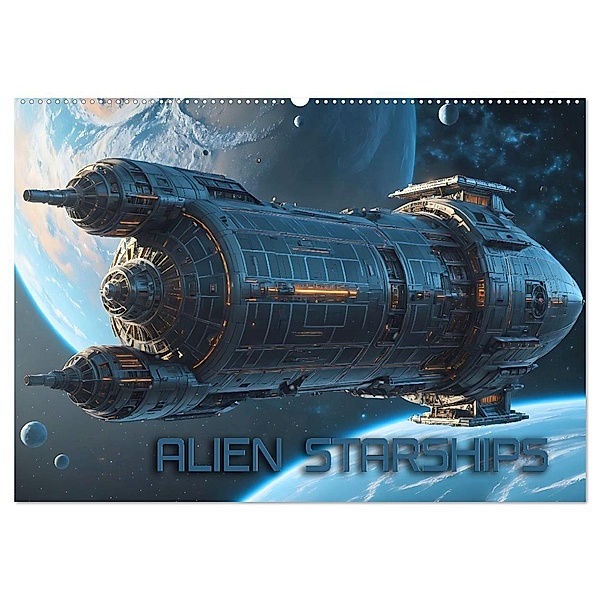 Alien Starships (Wandkalender 2024 DIN A2 quer), CALVENDO Monatskalender, Calvendo, Renate Utz