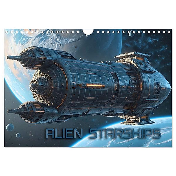 Alien Starships (Wandkalender 2024 DIN A4 quer), CALVENDO Monatskalender, Calvendo, Renate Utz