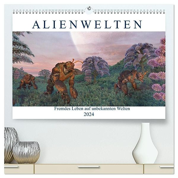 Alienwelten (hochwertiger Premium Wandkalender 2024 DIN A2 quer), Kunstdruck in Hochglanz, Karsten Schröder