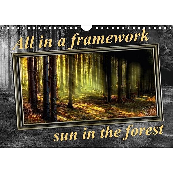 All in a framework - sun in the forest / UK-Version / birthday calendar (Wall Calendar 2017 DIN A4 Landscape), Peter Roder