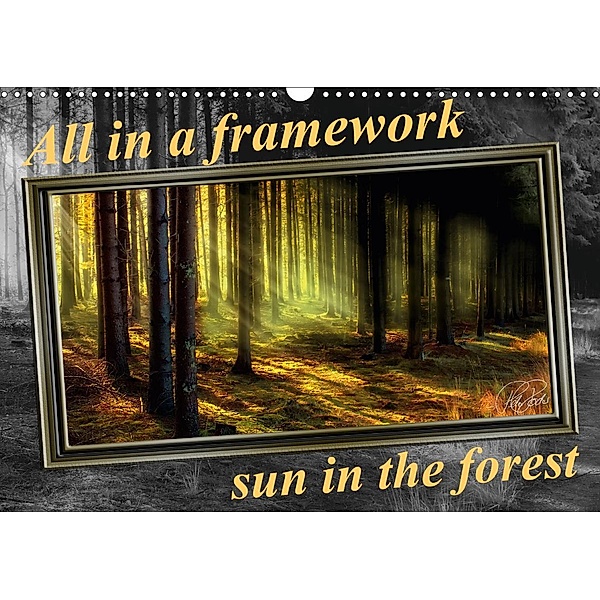 All in a framework - sun in the forest / UK-Version (Wall Calendar 2021 DIN A3 Landscape), Peter Roder