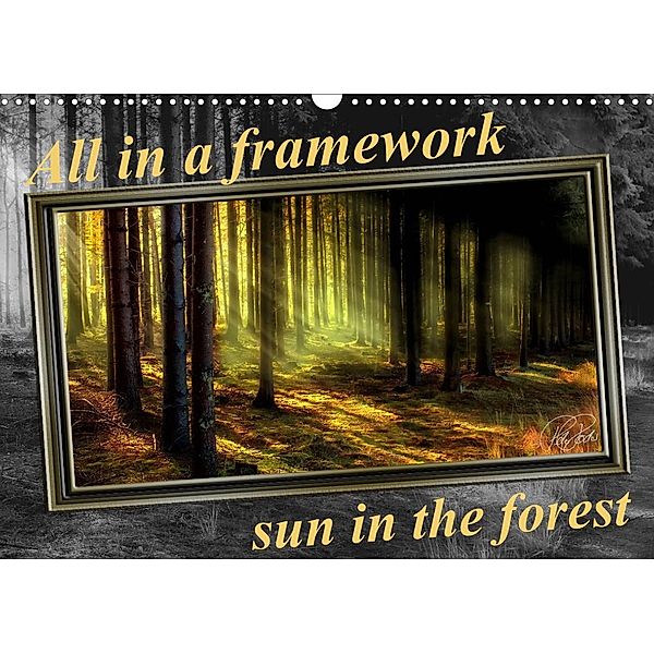 All in a framework - sun in the forest / UK-Version (Wall Calendar 2023 DIN A3 Landscape), Peter Roder