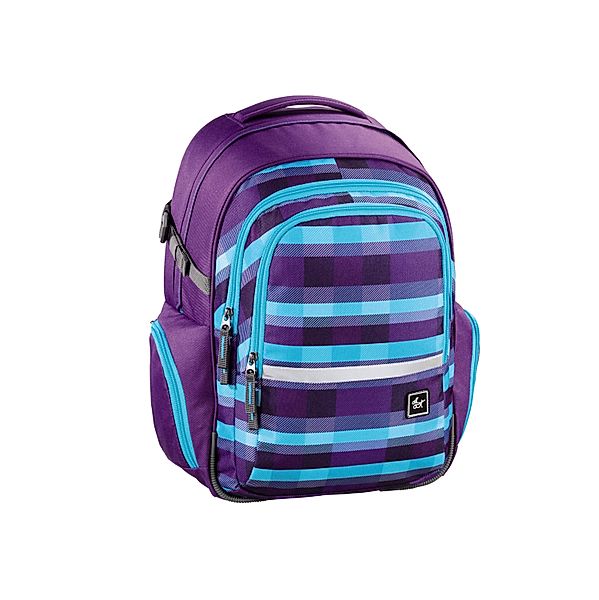 All Out All Out Rucksack Filby, Summer Check Purple