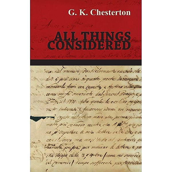 All Things Considered, G. K. Chesterton