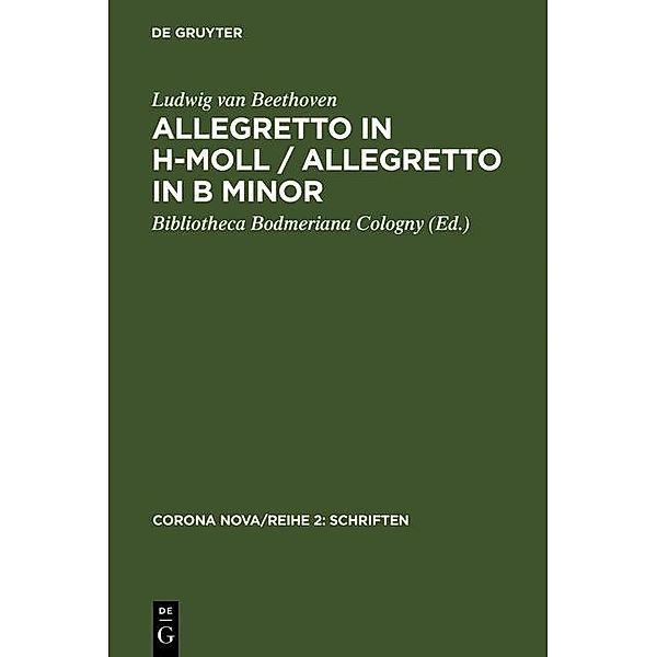 Allegretto in h-Moll / Allegretto in B minor / Corona nova/Série 2 Bd.1, Ludwig van Beethoven